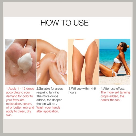Self Tanning Drops for a Natural Tan - 1 bottle Year Around Tan! - Picture 5 of 6